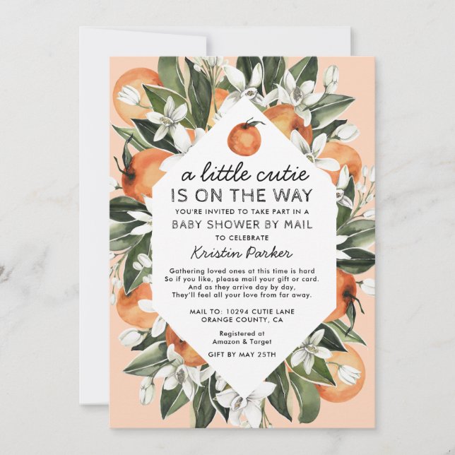 Convite Uma pequena utilidade está a caminho do Chá de fra (Frente)