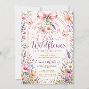 Convite Uma pequena Wildflower está fazendo um aniversário