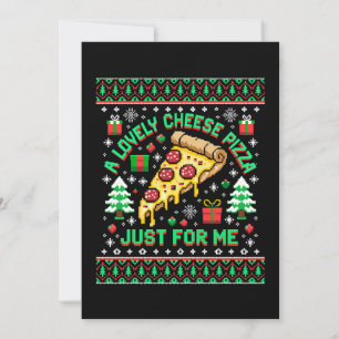 Convite Uma Pizza de Queijo Adorável Só Para Mim Natal Fei