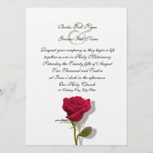 Convite Uma Rosa vermelha