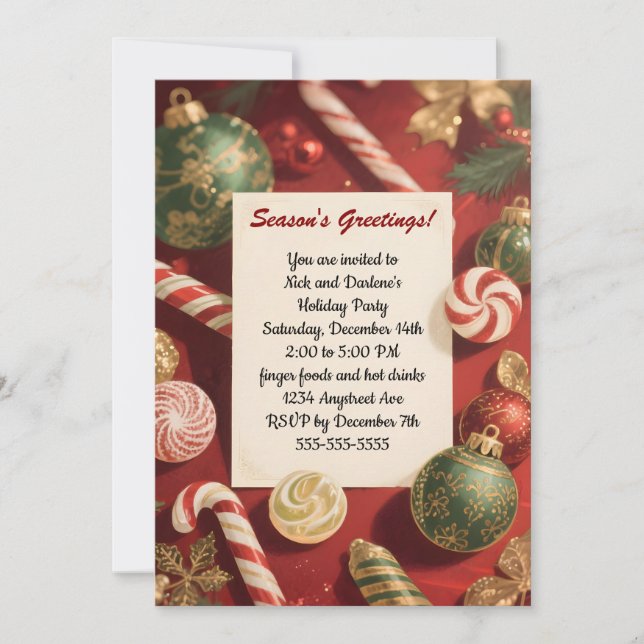 Convite Uma temporada da festa de Natal dos Tratamentos (Frente)