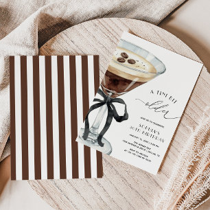 Convite Uma Tini Bit Older Espresso Martini Festa de Anive