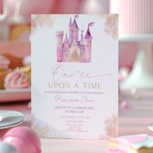 Convite Uma Vez Em Uma Festa De primeiro aniversario Da Pr