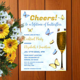 Convite Uma Vida De Borboletas Casando Cocktail Party