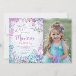 Convite Under the Sea Animals Birthday Invitation