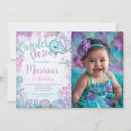 Convite Under the Sea Animals Birthday Invitation