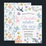 Convite Under the Sea Birthday Invitation<br><div class="desc">Dive into a magical celebration with this Under the Sea Birthday Invitation, featuring a fun and whimsical ocean-themed design perfect for an unforgettable party. With its playful underwater vibe, this invitation sets the tone for a splashy and exciting celebration. Fully customizable with your party details, fonts, and wording, it’s easy...</div>
