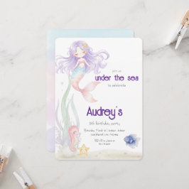 Convite Under The Sea Mermaid Invitation
