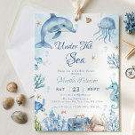 Convite UNder the sea Seashell Baby Shower<br><div class="desc">Celebrate your little one on the way with this charming “Sea You Soon” Seashell Baby Shower Invitation, perfect for a coastal, beach, or ocean-inspired baby shower. Featuring delicate seashell details and soft seaside tones, this invitation sets the tone for a relaxed yet elegant celebration by the sea. Ideal for a...</div>