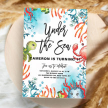Under the Sea Watercolor Kids Birthday