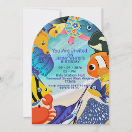 Convite Under Water Themed | Fish Invitation