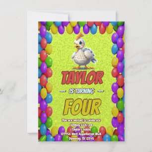 Convite Única Personalizada de Aniversário Turquia