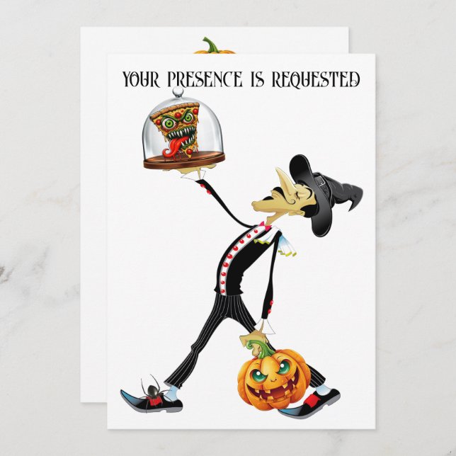 Convite Único de Coleta de Halloween (Frente/Verso)