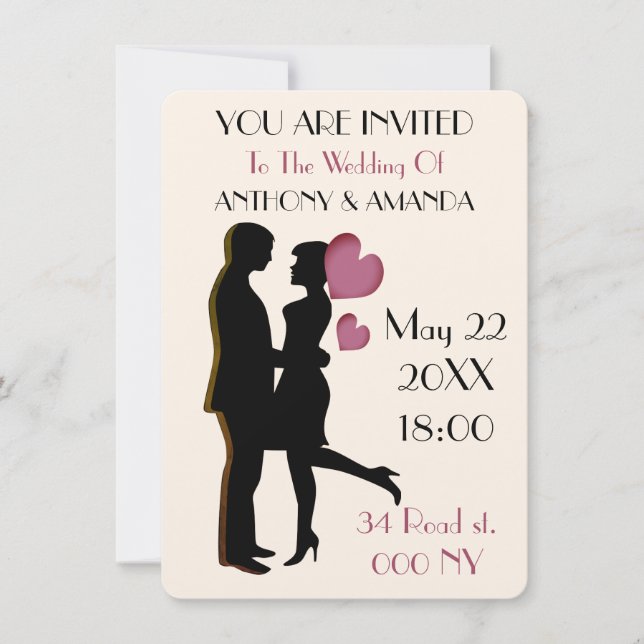 Convite Único informal e original (Frente)