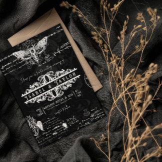 Convite Único para Casamento Alquimia Gótica