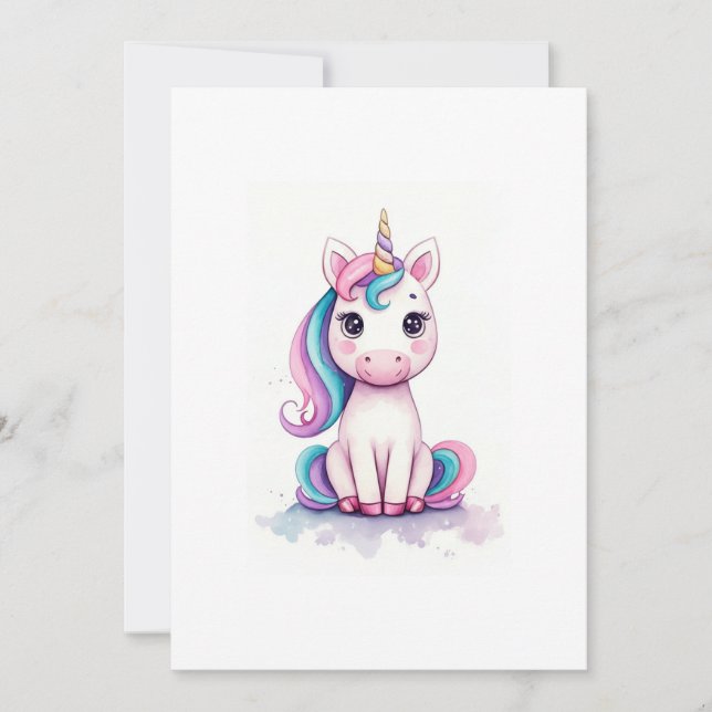 Convite unicorn (Frente)