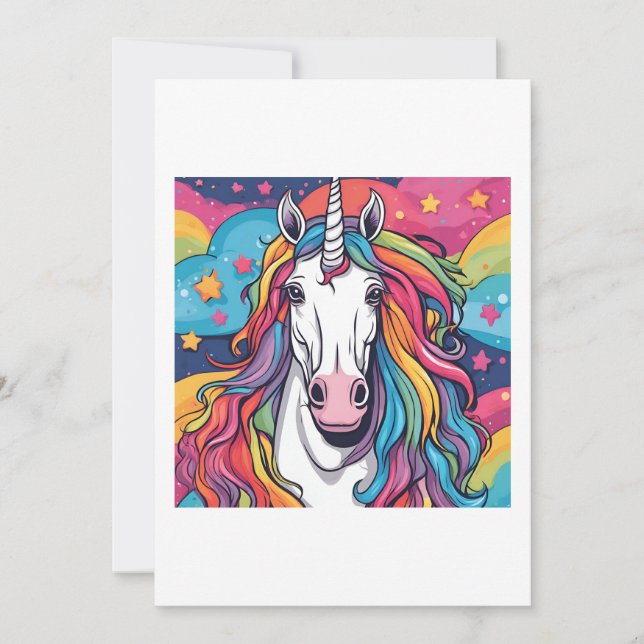 Convite unicorn (Frente)