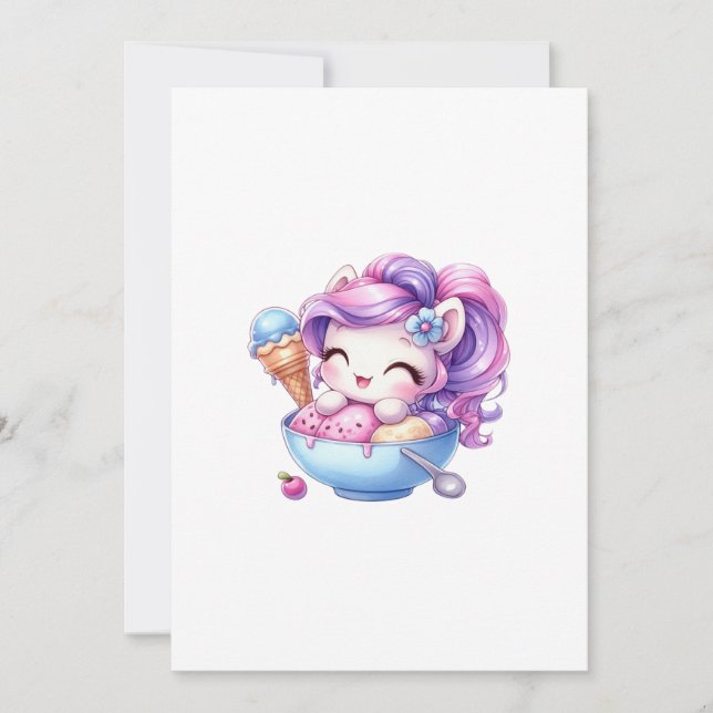 Convite unicorn  (Frente)