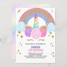 Convite Unicorn Aniversário
