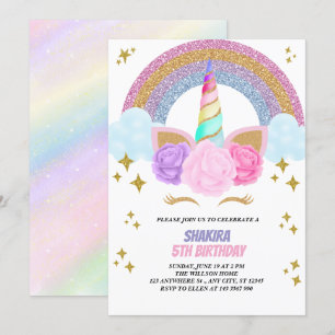 Convite Unicorn Aniversário