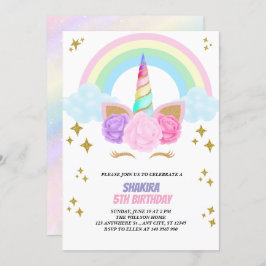 Convite Unicorn Aniversário