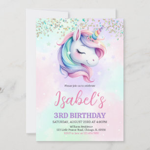 Convite Unicorn Aniversário