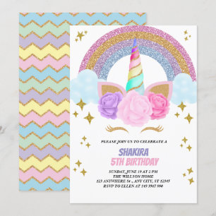 Convite Unicorn Aniversário