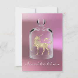 Convite Unicorn Birthday Girls night Party Mauve Spark