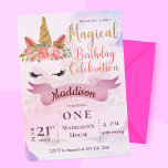 Convite Unicorn Pastel Floral Kids Primeira Festa de anive<br><div class="desc">Unicorn Pastel Floral Kids Primeiro Convite de aniversário. Celebre o seu marco mágico com este encantador Convite de aniversário das Crianças Florais do Unicórnio Pastel! Apresentando um design delicioso de um monocórnio branco adorado com florais pastéis suaves e uma buzina de ouro brilhante, este convite dá o tom perfeito para...</div>