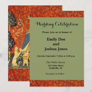 Convite Unicorn Tapestries Lady Legend Medieval