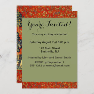 Convite Unicorn Tapestries Lady Legend Mito Arte Medieval