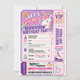Convite Unicorn Themed Birthday Invitation Spinnations