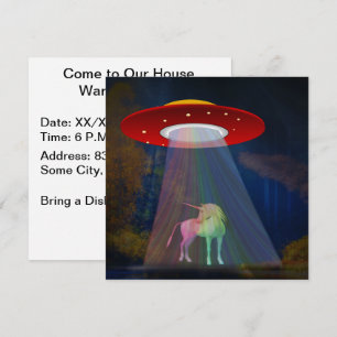 Convite Unicórnio em UFO Rainbow Beam at Night, ZKoA