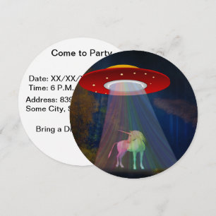Convite Unicórnio em UFO Rainbow Beam at Night, ZKoA