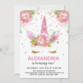 Convite Unicórnios no Bloom Birthday