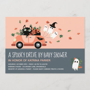 Convite Unidade de Halloween Cute Spooky Por Chá de fralda