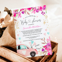 Unidade Floral por chá de fraldas de coração de aq