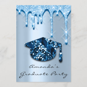 Convite Unidades de formando Boné azul Marinho 3D Efeito