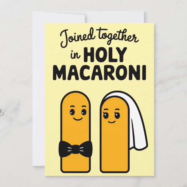 Convite Unidos em Macarrão Sagrado Funny Pasta (Frente)