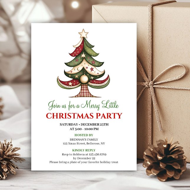 Convite Unique artistic Christmas tree holiday event card (Unique artistic Christmas tree holiday event card)