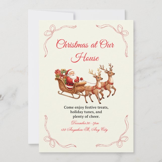 Convite Unique Christmas Invitation Designs – Creativity  (Frente)