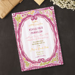 Convite Unique Whimsical Floral Quirky Meadow Hand Drawn<br><div class="desc">Unique Whimsical Colorful Floral Quirky Doodle Hand Drawn Invitation</div>