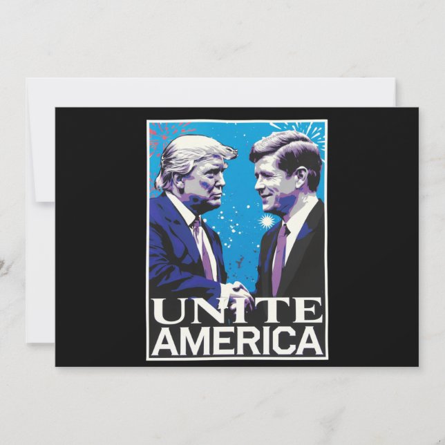 Convite Unir ícone americano Trump  (Frente)