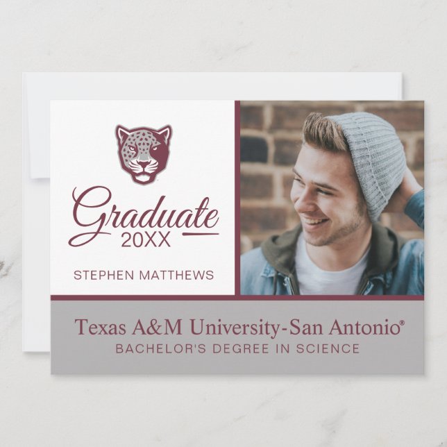 Convite Universidade Texas A&M de San Antonio | Jaguars (Frente)