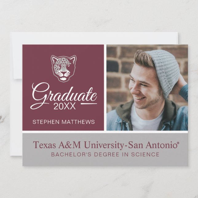 Convite Universidade Texas A&M de San Antonio | Jaguars (Frente)