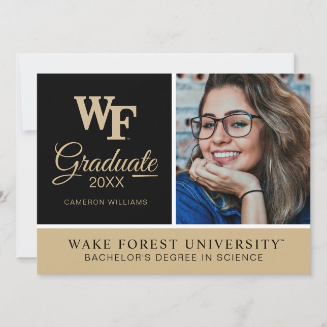 Convite Universidade Wake Forest | WF (Frente)