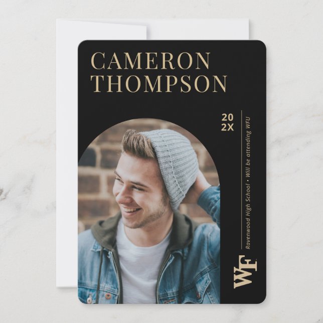 Convite Universidade Wake Forest | WF (Frente)