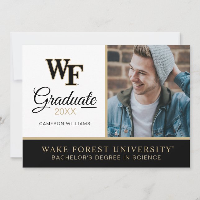 Convite Universidade Wake Forest | WF (Frente)