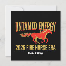 Convite Untamed Energy 2026 Fire Horse Era Lunar New Year 