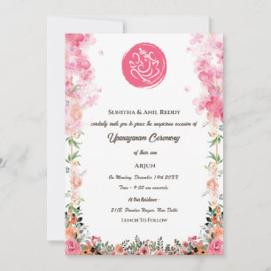 Convite Upanayanam t.c.p. Hindu Thread Janeu Ceremony